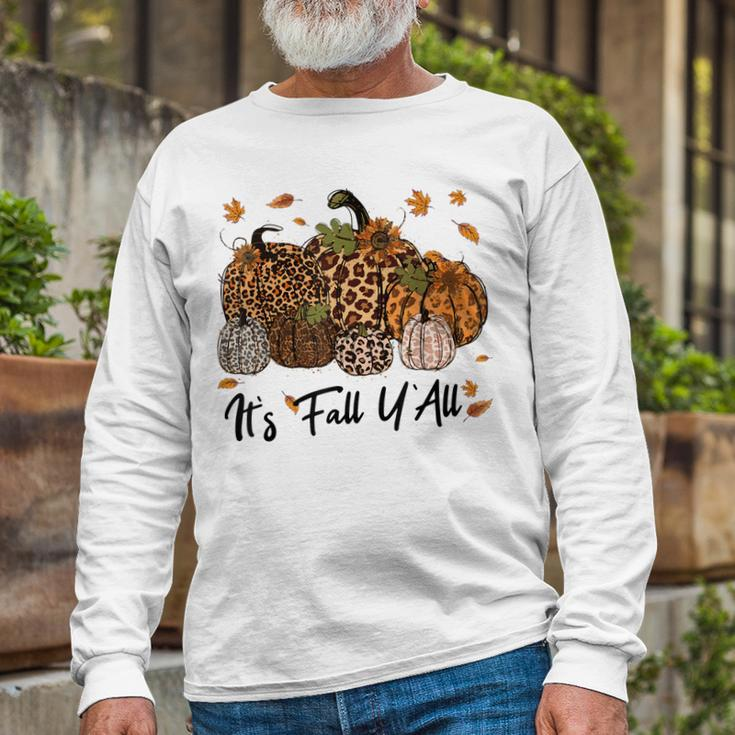 Its Fall Yall Pumpkin For Women Halloween Long Sleeve T-Shirt Gifts for Old Men