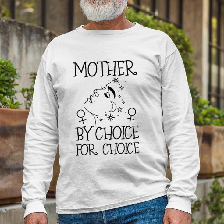 Mother By Choice For Choice Reproductive Rights Abstract Face Stars And Moon Long Sleeve T-Shirt T-Shirt Gifts for Old Men