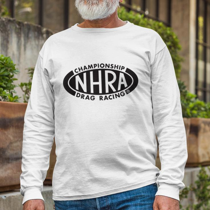 Nhra Championship Drag Racing Black Oval Logo Long Sleeve T-Shirt Gifts for Old Men