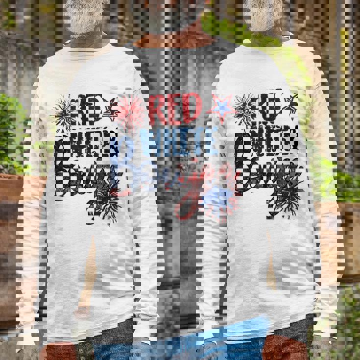 Red White And Boujee 4Th Of July Fourth Of July Vintage Long Sleeve T-Shirt Gifts for Old Men