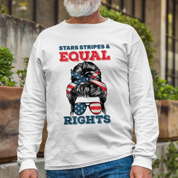 Stars Stripes And Equal Rights 4Th Of July Rights V2 Long Sleeve T-Shirt Gifts for Old Men