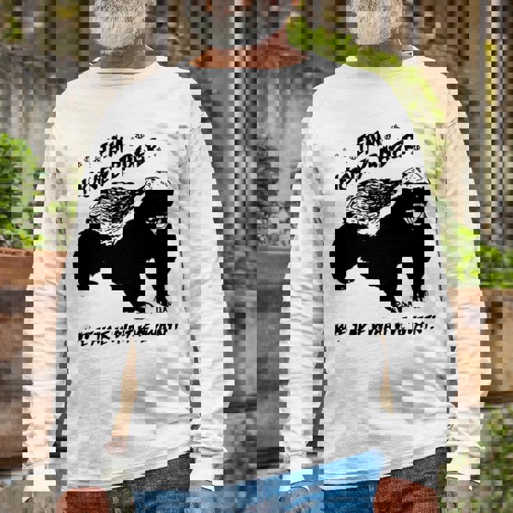Team Honey Badger V3 Long Sleeve T-Shirt Gifts for Old Men