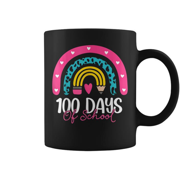 100 Days Smarter 100 Days Of School Rainbow Teachers Kids  Coffee Mug