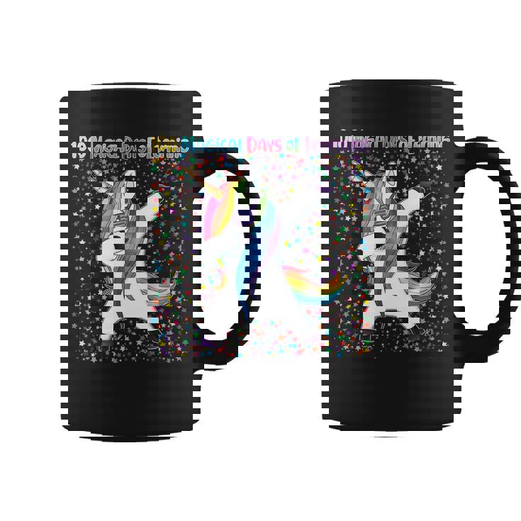 100 Magical Days Of Learning Dabbing Unicorn Graphic Design Printed Casual Daily Basic Coffee Mug