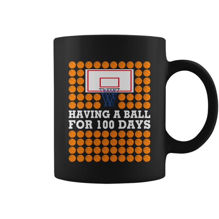 100Th Day Of School Basketball Balls 100 Basket Balls Basketball Hoop Coffee Mug