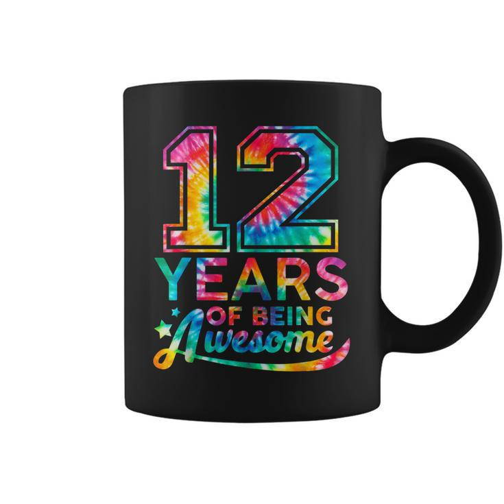 12 Year Of Being Awesome 12 Years Old 12Th Birthday Tie Dye  Coffee Mug