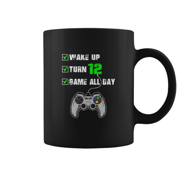 12Th Birthday Gamer Shirt Level 12 Unlocked Gamer Birthday Graphic Design Printed Casual Daily Basic Coffee Mug