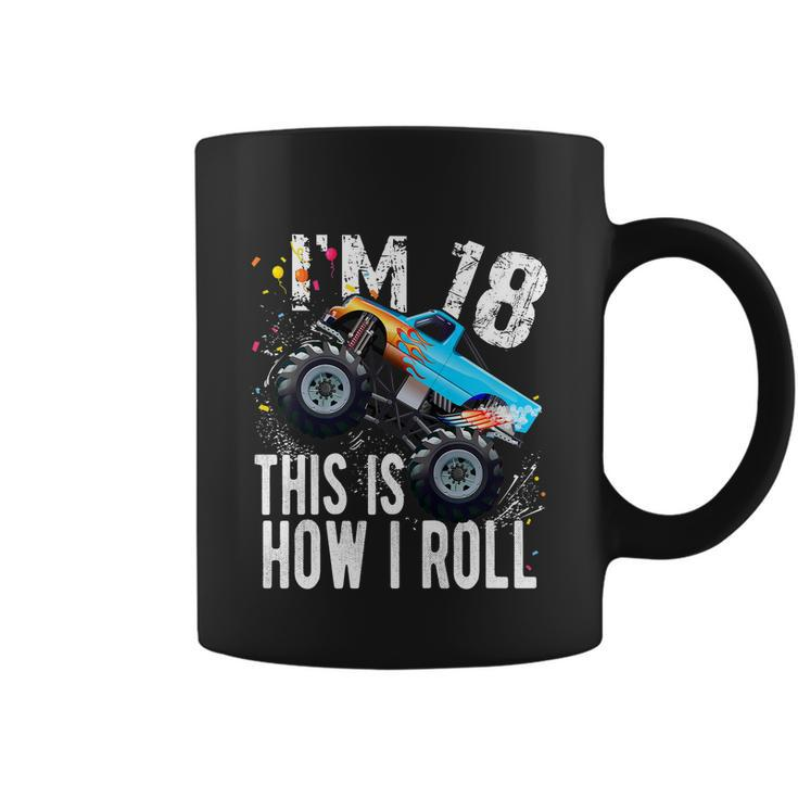 18 Year Old Gift Cool 18Th Birthday Boy Gift For Monster Truck Car Lovers Coffee Mug
