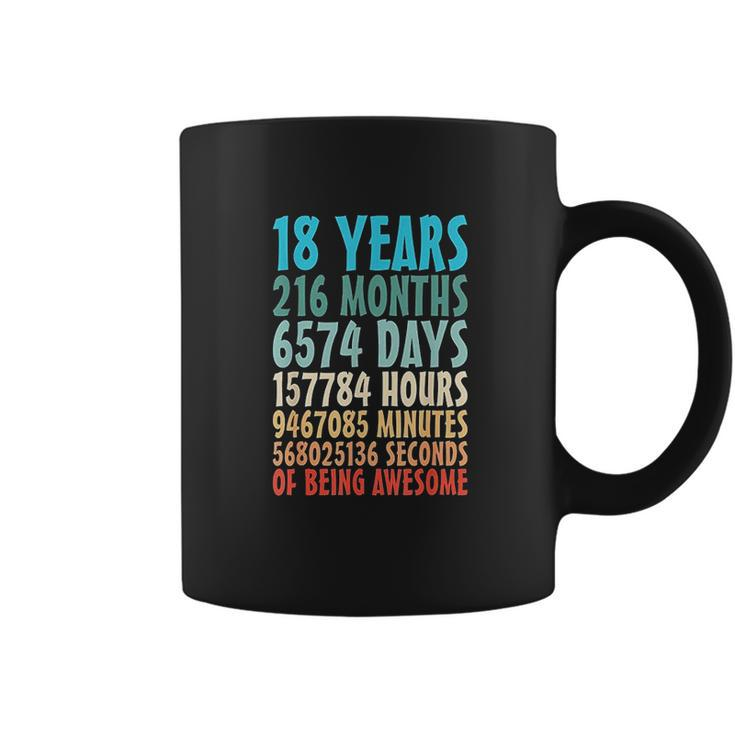 18 Years Of Being Awesome 18 Yr Old 18Th Birthday Countdown Coffee Mug