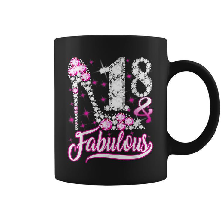18 Years Old Gifts 18 & Fabulous 18Th Birthday Pink Diamond  Coffee Mug