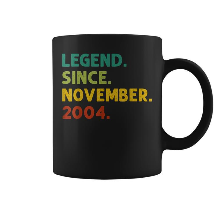 18 Years Old Gifts Legend Since November 2004 18Th Birthday  Coffee Mug