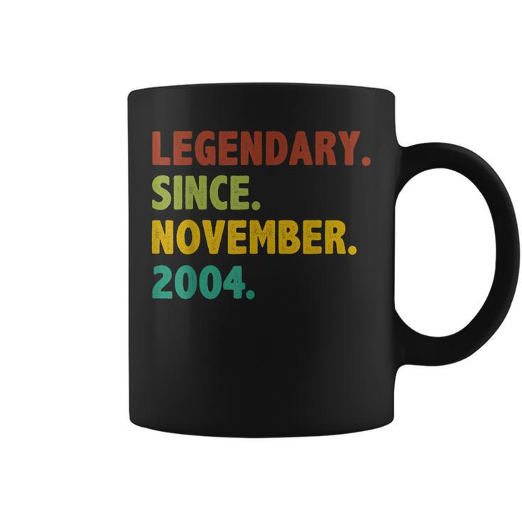 18 Years Old Gifts Legend Since November 2004 18Th Birthday  V2 Coffee Mug