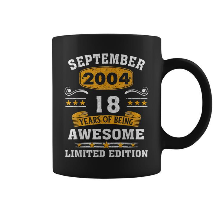 18 Years Old Legend Since September 2004 18Th Birthday Gifts  Coffee Mug