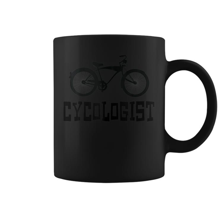 Cycology Beach Cruiser Cycologist Funny Psychology Cyclist  Coffee Mug