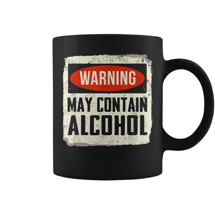 May Contain Alcohol Funny Alcohol Drinking Party  Coffee Mug