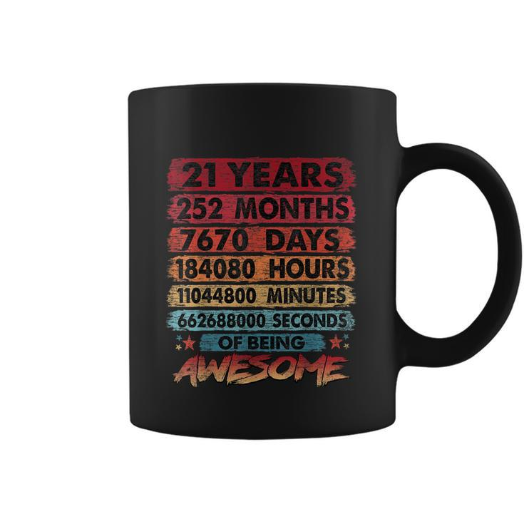 21St Birthday 21 Years Old Vintage Retro 252 Months Birthday Tshirt Coffee Mug