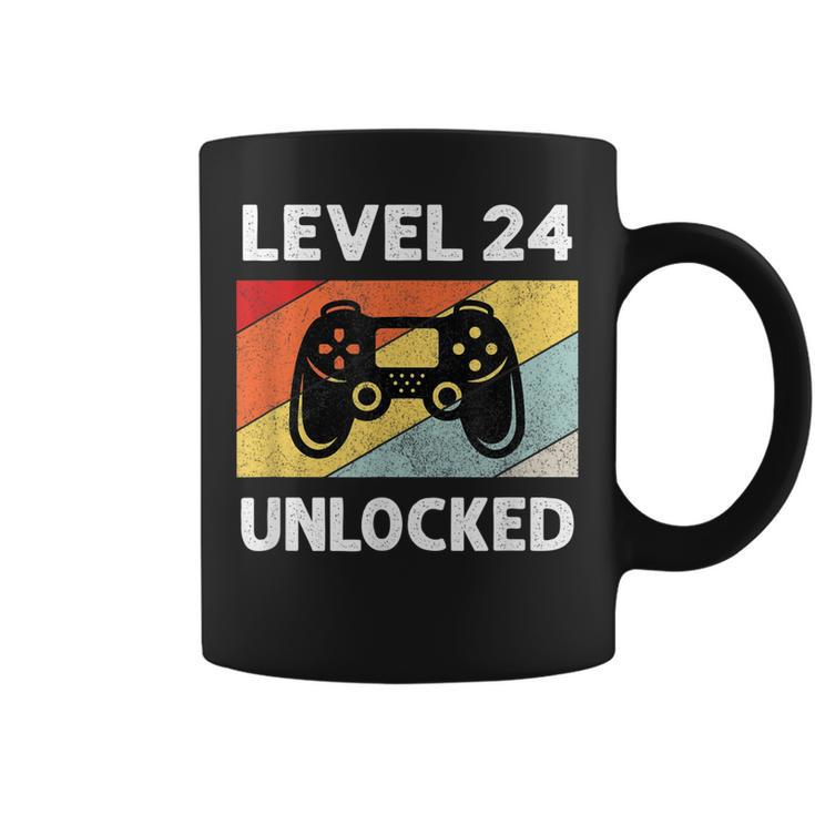 24Th Birthday 24 Year Old Level Unlocked Coffee Mug