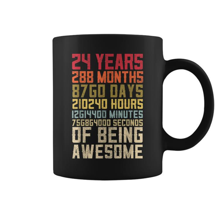 24Th Birthday  For Men Women 24 Years Of Being Awesome  Coffee Mug