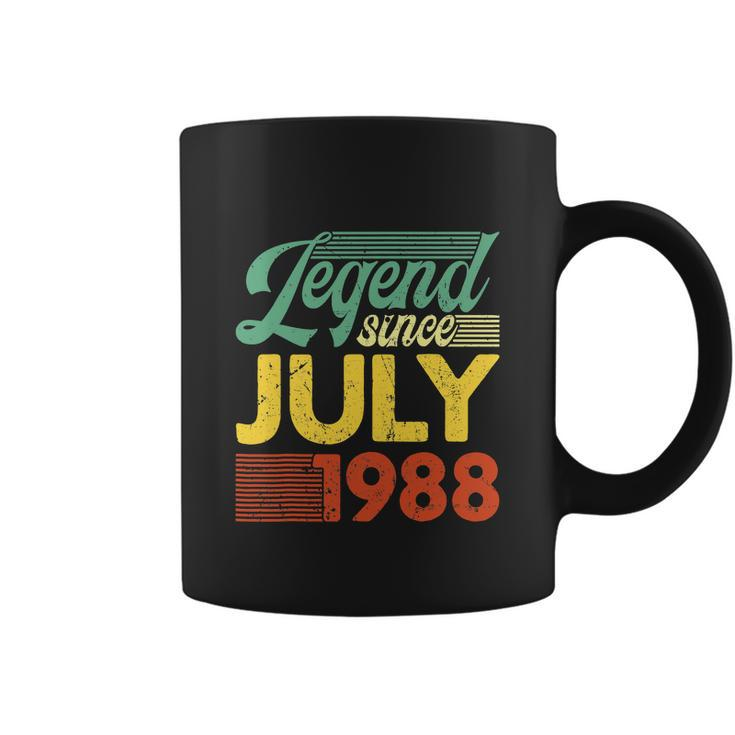 34 Years Old Legend Since July 1988 34Th Birthday Coffee Mug