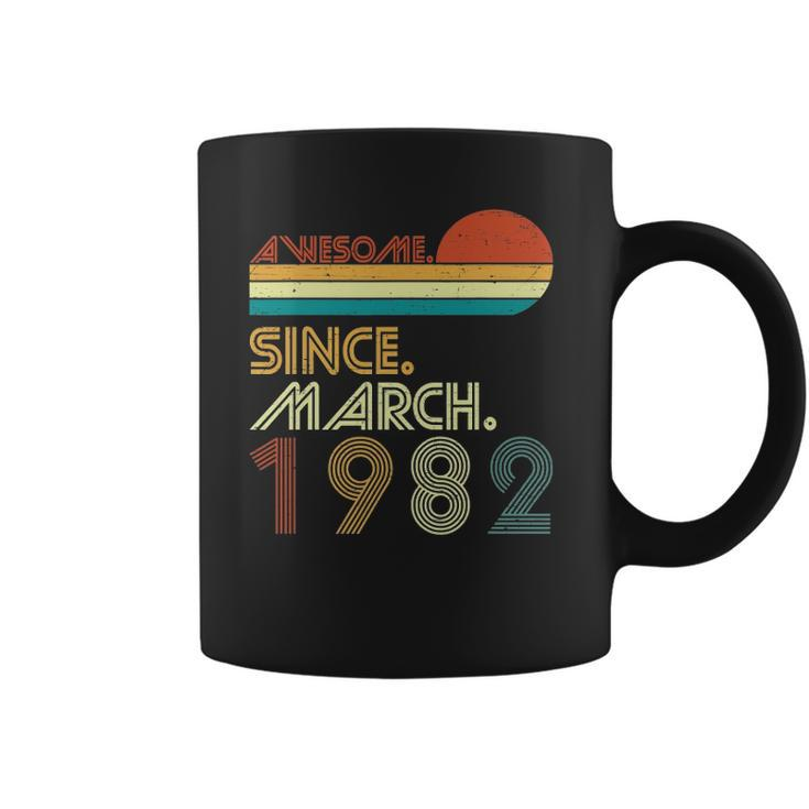 41St Birthday Vintage Awesome Since March 1982 41 Years Coffee Mug