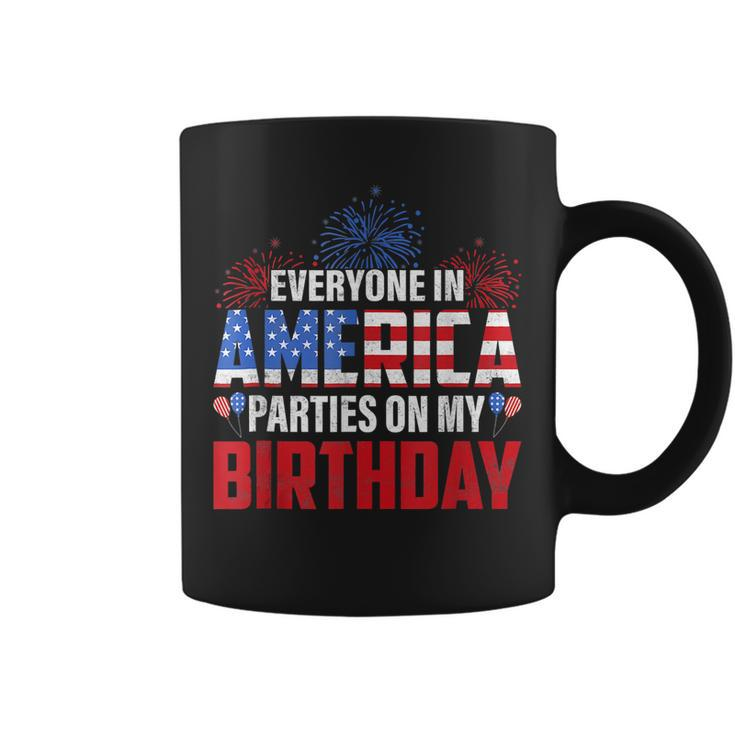 4Th Of July Birthday  Funny Bday Born On 4Th Of July  Coffee Mug