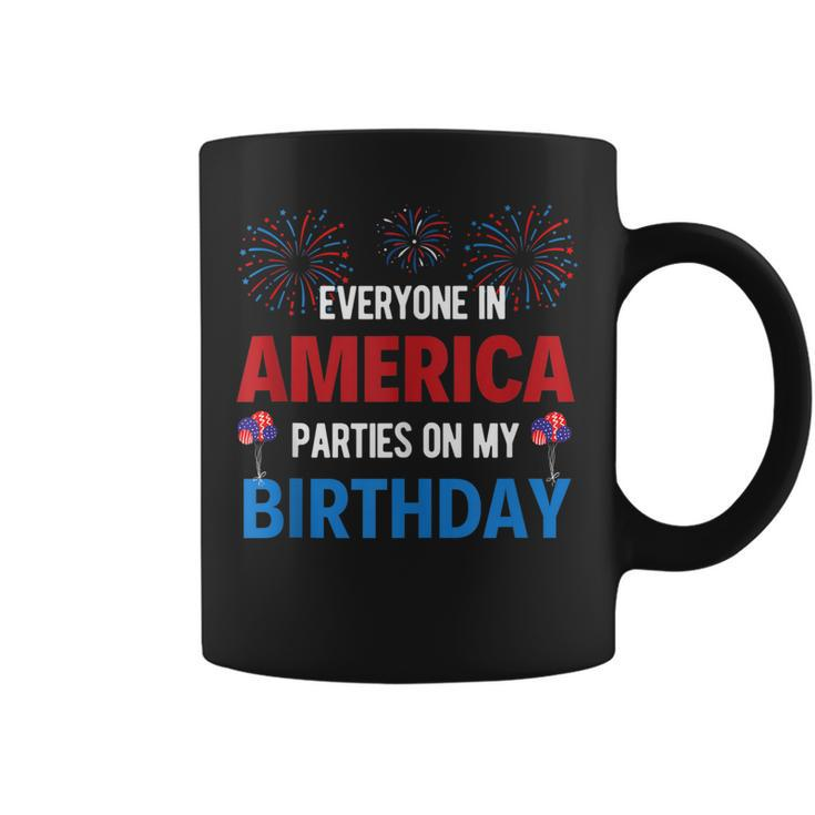 4Th Of July Birthday Funny Birthday Born On 4Th Of July  Coffee Mug