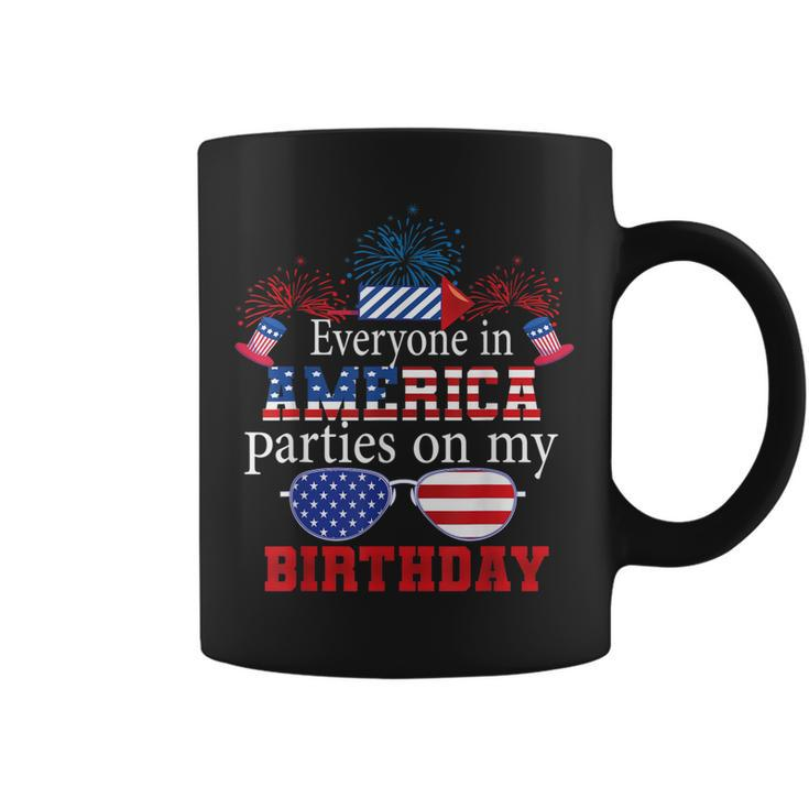 4Th Of July Birthday Gifts Funny Bday Born On 4Th Of July  Coffee Mug