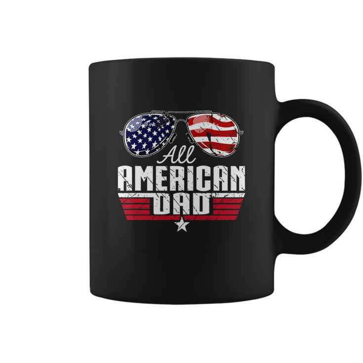 4Th Of July Family Matching All American Dad American Flag Coffee Mug