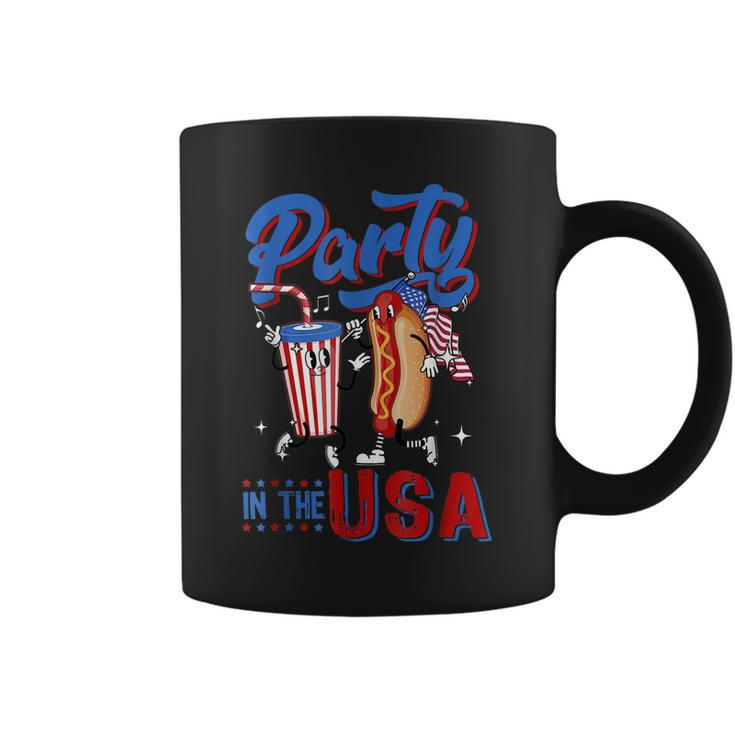 4Th Of July Food Party In The Usa Funny Hot Dog Lover  Coffee Mug