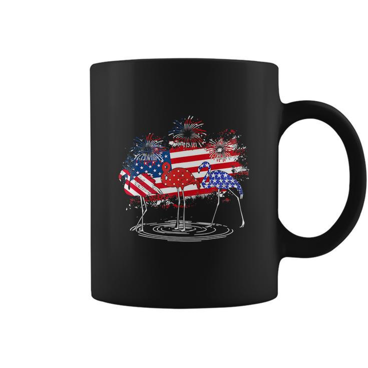 4Th Of July Funny American Flag Flamingo Party Coffee Mug