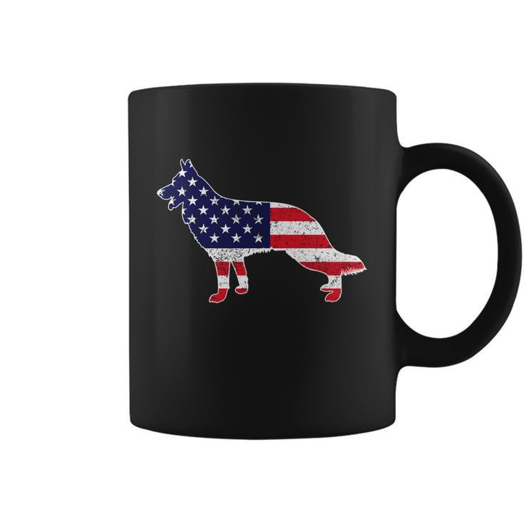 4Th Of July German Shepherd Dog Graphic Patriotic Usa Flag Meaningful Gift Coffee Mug