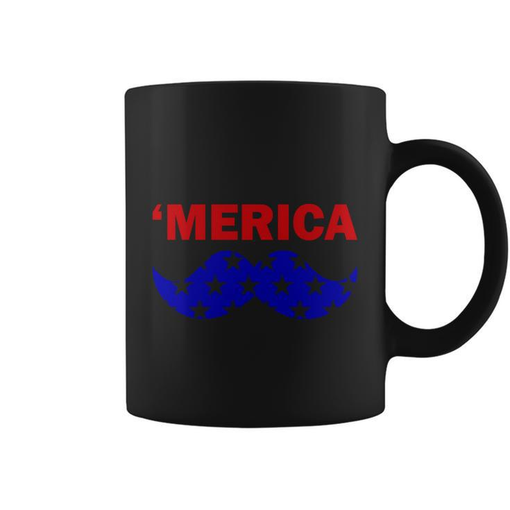 4Th Of July Merica Bearded American Flag Coffee Mug