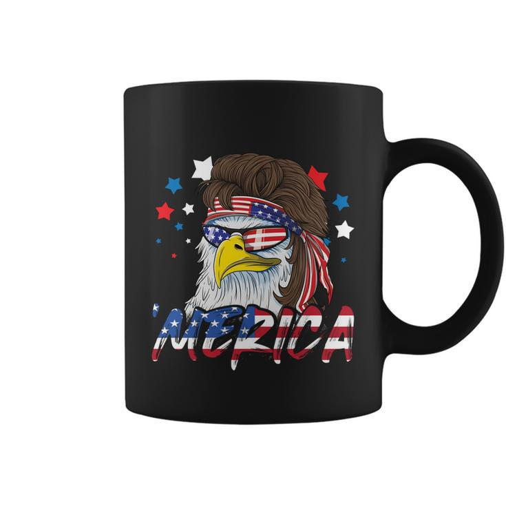 4Th Of July Merica Eagle Mullet Usa American Flag Gift Coffee Mug
