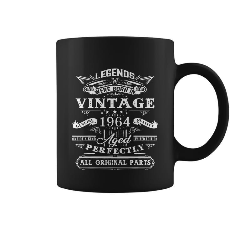 58Th Birthday Vintage Tee For Legends Born 1964 58 Yrs Old Coffee Mug