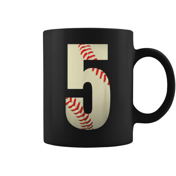 5Th Birthday Baseball Big Number Five 5 Year Old Boy Girl V10 Coffee Mug