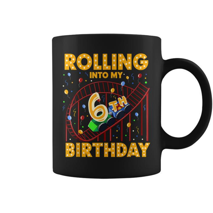 6Th Birthday Rollercoaster Amusement Park Boys Girl Birthday  Coffee Mug