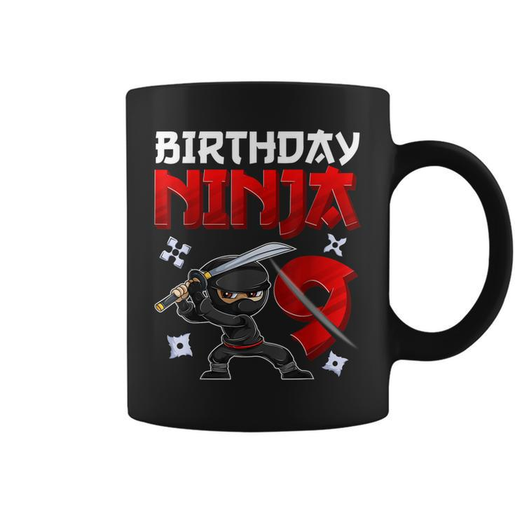 9 Years Old Boy Birthday  Birthday Ninja Boy  Coffee Mug