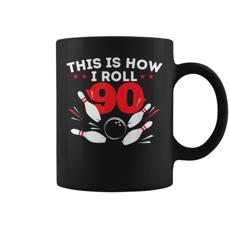 90Th Birthday Bowling Lover 90 Years Old Bday  Coffee Mug