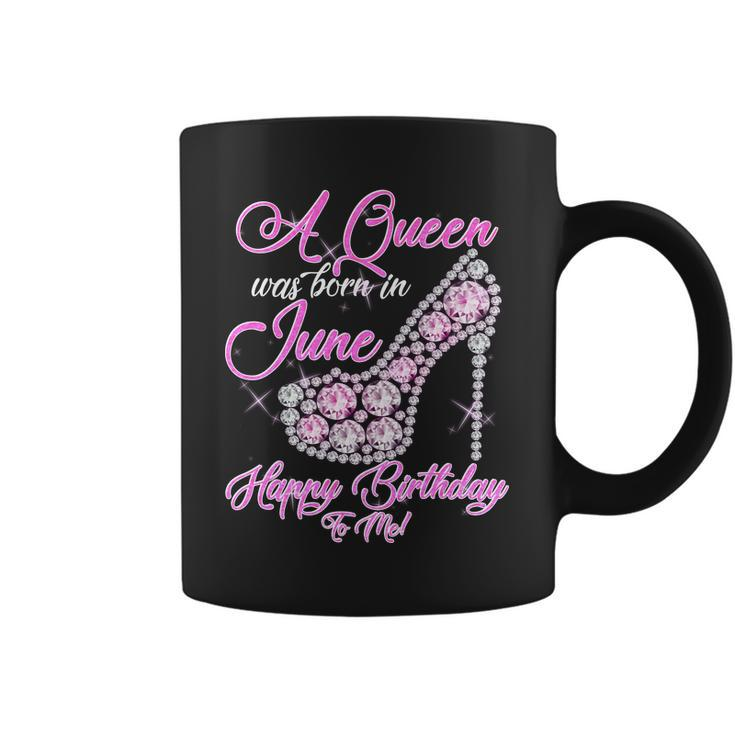 A Queen Was Born In June Fancy Birthday Graphic Design Printed Casual Daily Basic Coffee Mug