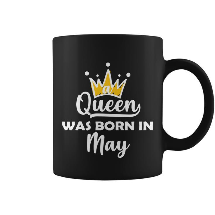 A Queen Was Born In May Birthday Graphic Design Printed Casual Daily Basic Coffee Mug