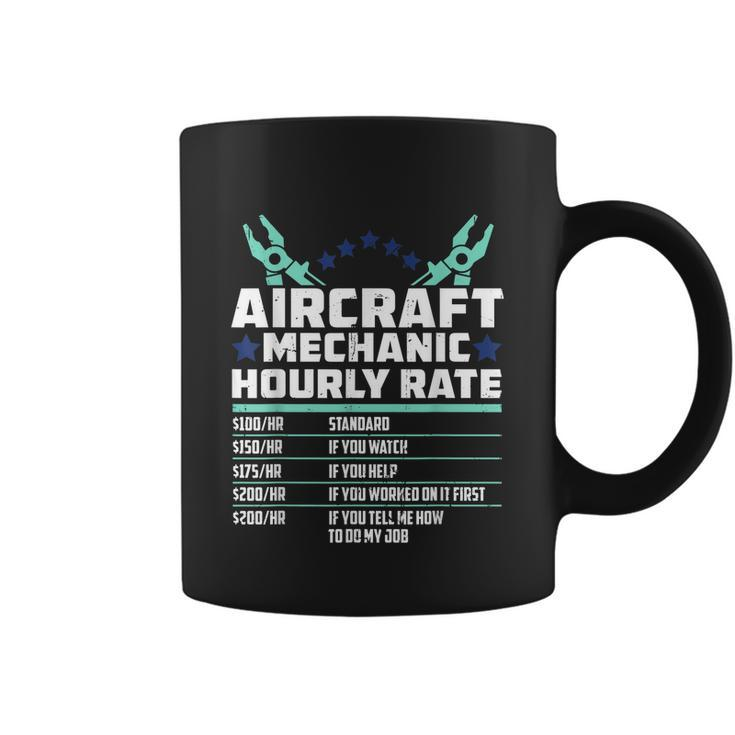 Aircraft Technician Hourly Rate Airplane Plane Mechanic Coffee Mug