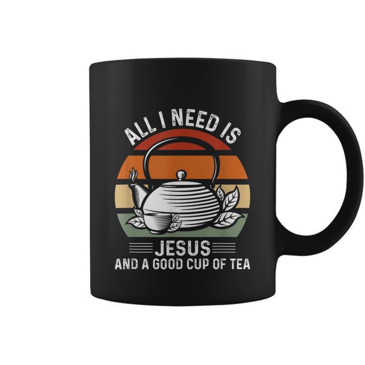 All I Need Is Jesus And A Cup Of Tea Christian Graphic Design Printed  Casual Daily Basic Coffee Mug - Thegiftio