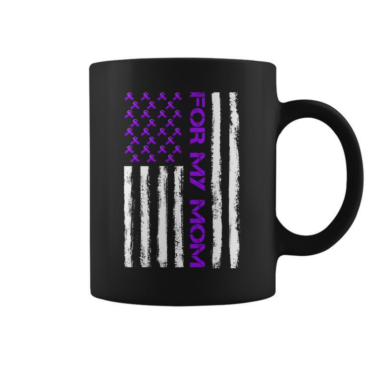 Alzheimers Awareness For My Mom Support Flag Coffee Mug