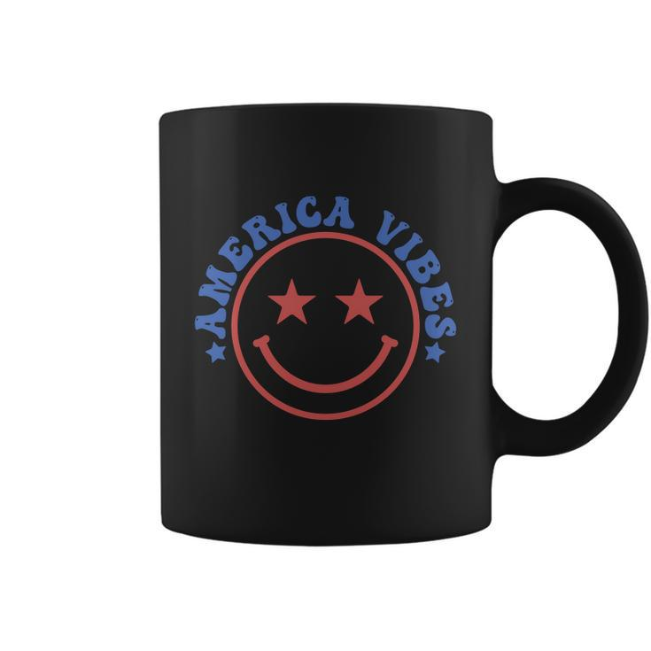 America Vibes Smiley 4Th Of July Coffee Mug