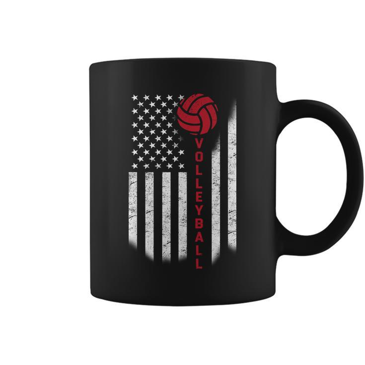 America Volleyball Flag Tshirt Coffee Mug
