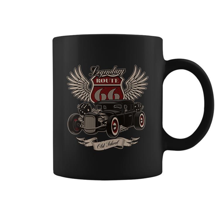 American Hot Rod On Dark Coffee Mug