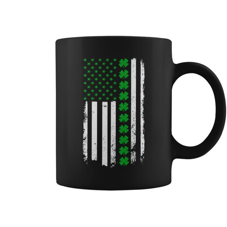 American Irish Clover Flag St Patricks Day Coffee Mug