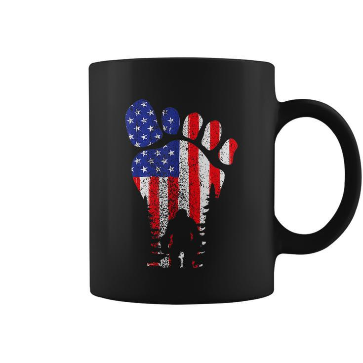 American Usa Flag Bigfoot Sasquatch Patriotic 4Th Of July Coffee Mug