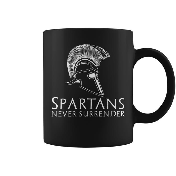 Ancient Spartan Greek History - Spartans Never Surrender   Coffee Mug