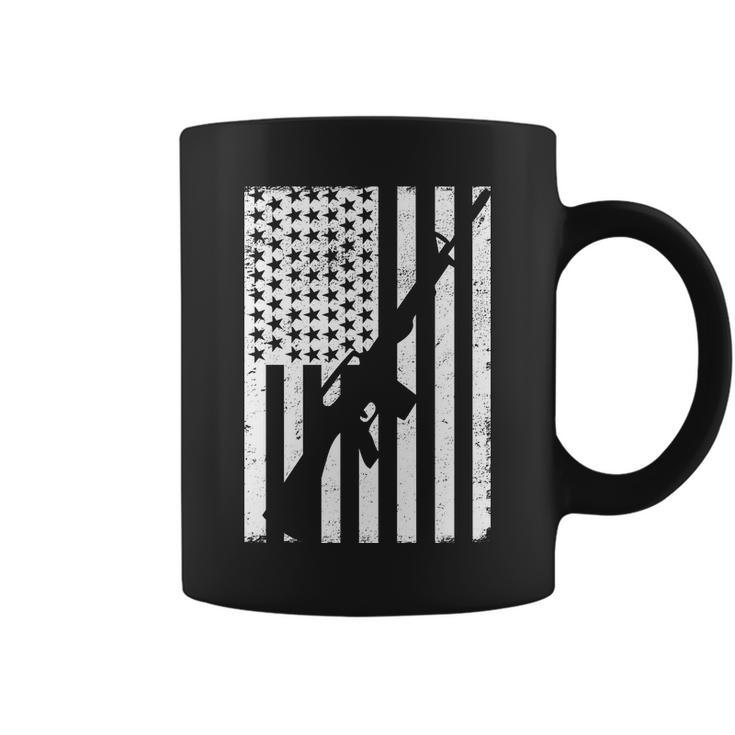 Ar-15 Gun Vintage American Flag Tshirt Coffee Mug